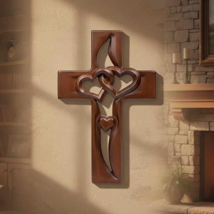 Orlinda - קישוט קיר צלב עם לב
