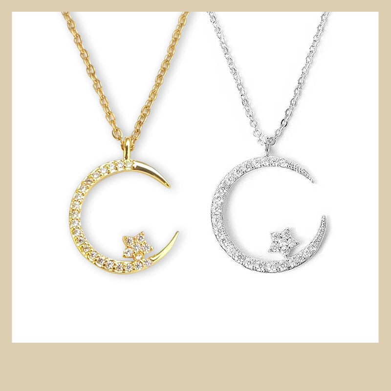 Jesmyra - שרשרת תליון ירח וכוכב