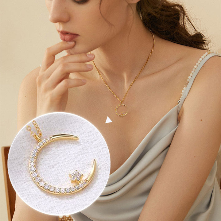 Jesmyra - שרשרת תליון ירח וכוכב