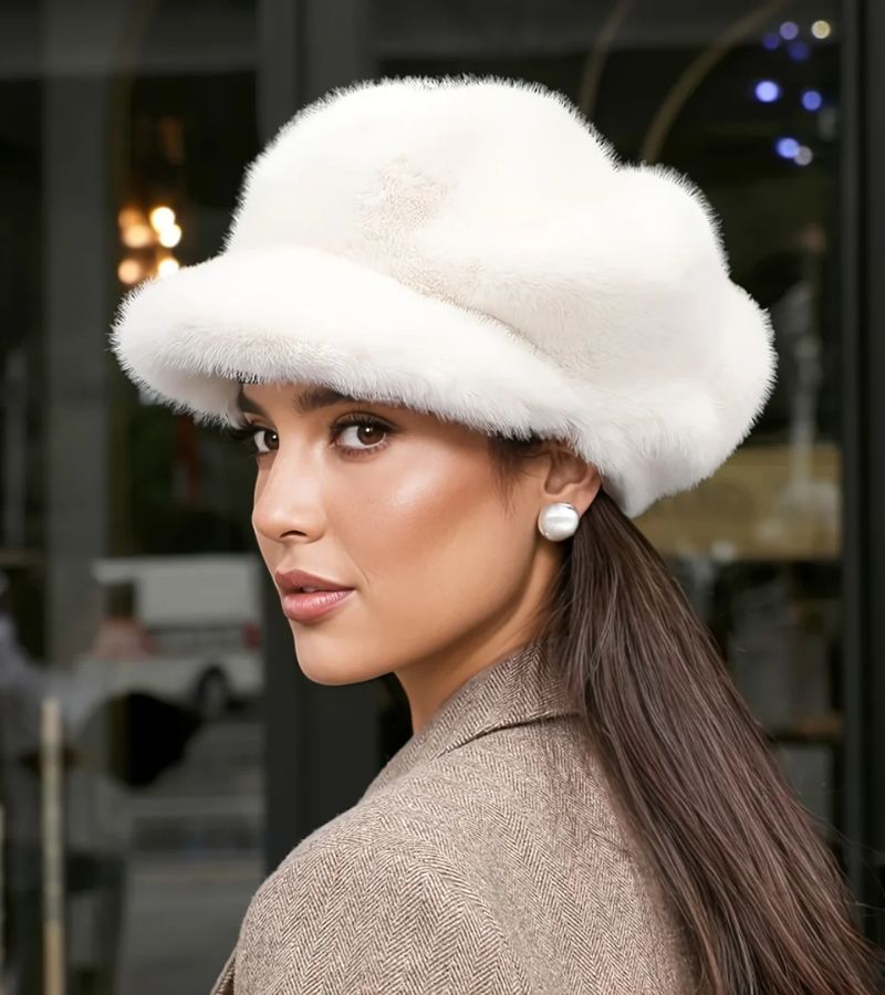 Tallina - כובע ברט עם פרווה