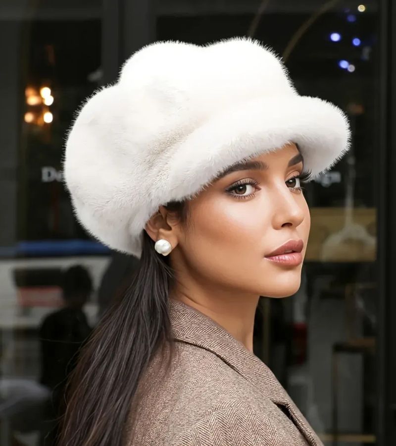 Tallina - כובע ברט עם פרווה