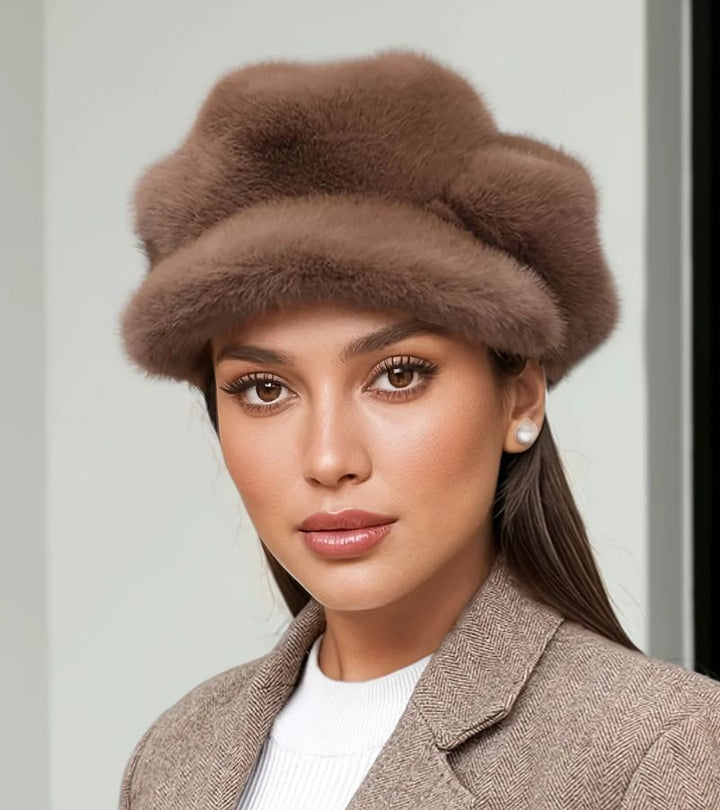 Tallina - כובע ברט עם פרווה