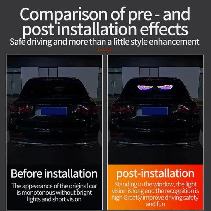 Torvex - מדבקת תאורת עיניים לרכב מסוג LED