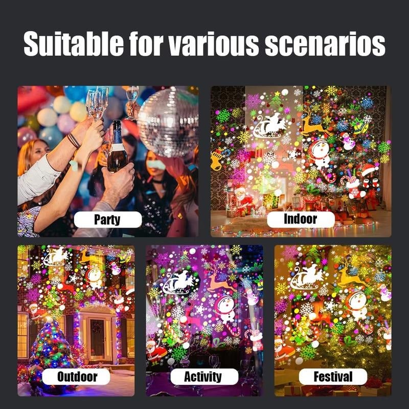 Zahara - אור הקרנה לחג המולד עם תאורת LED