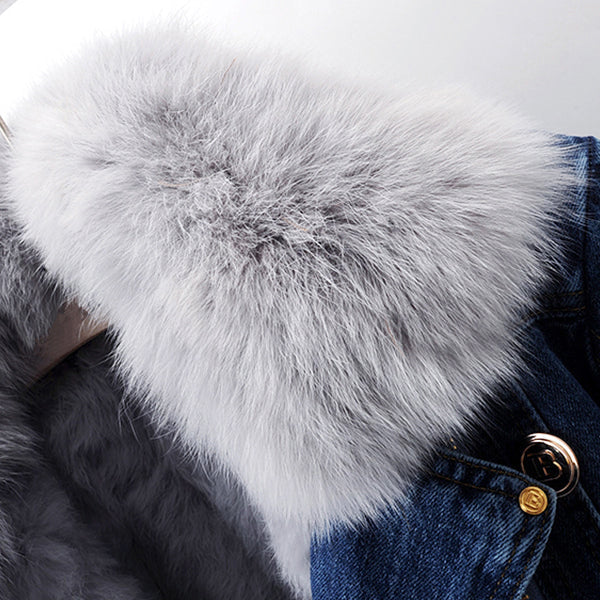 Fayana - מעיל ג'ינס אופנתי יומיומי