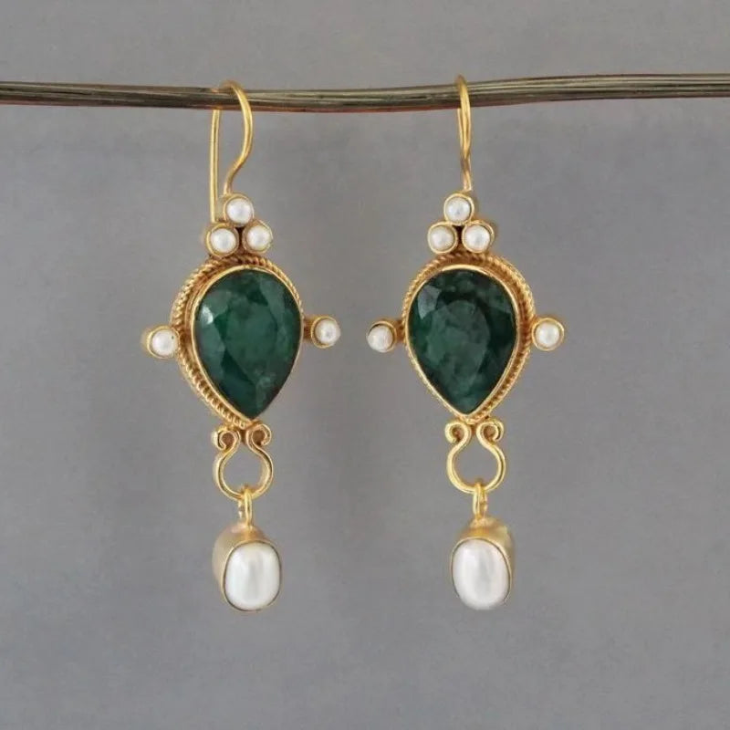 Zilia - עגילי אבן חן בצורת טיפה