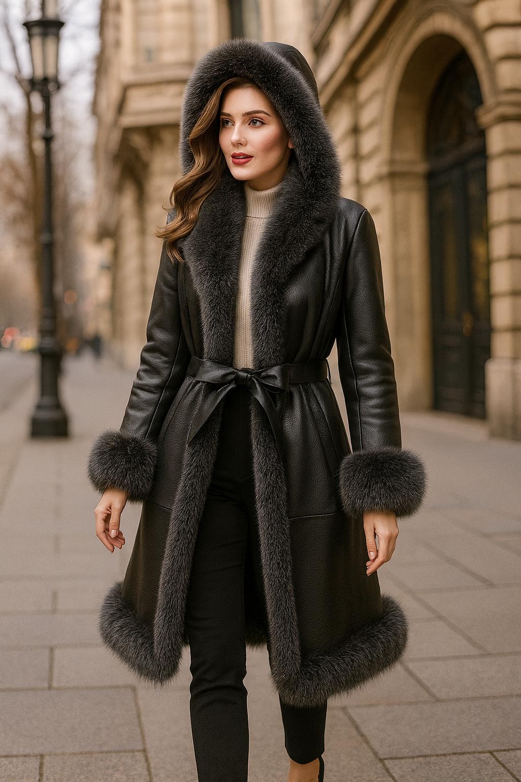 Quinara - מעיל קפוצ'ון אלגנטי יומיומי