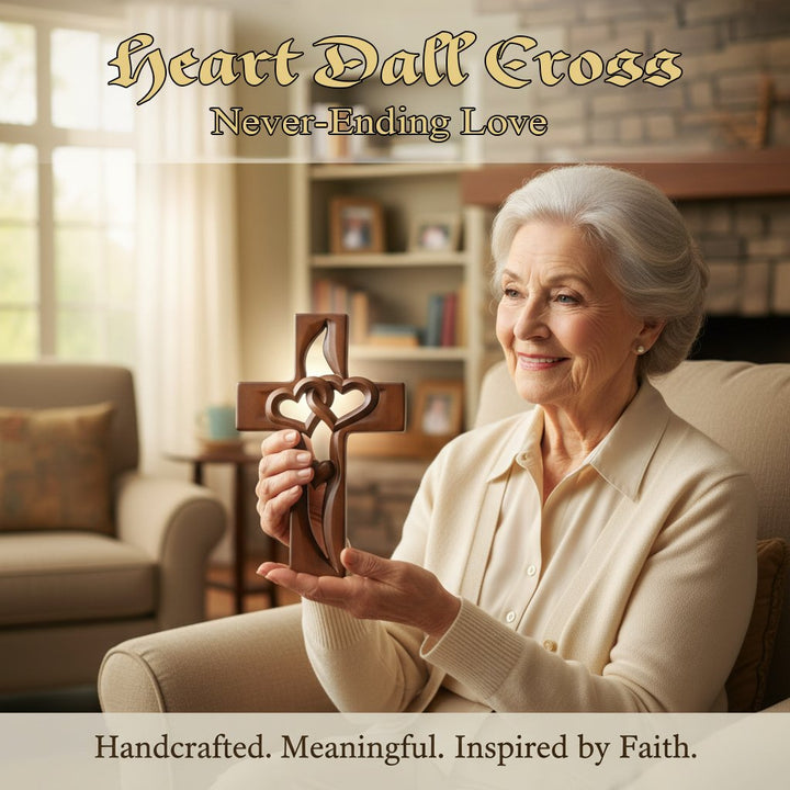 Orlinda - קישוט קיר צלב עם לב