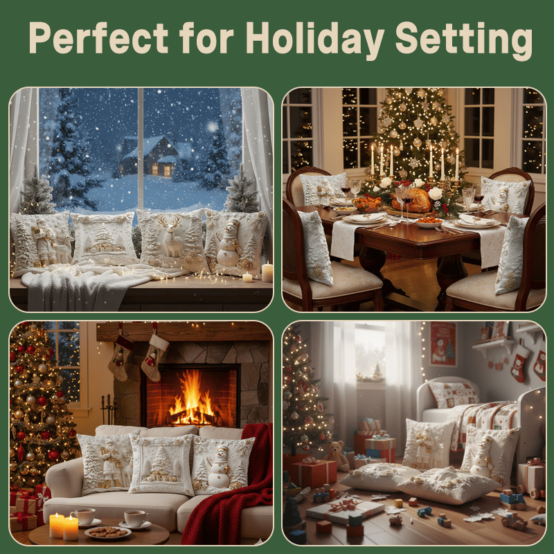 Jeslynn - ציפיות כרית ספה לחג המולד