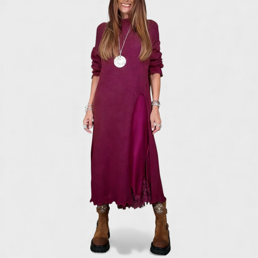 Abalyn - שמלת מידי קז'ואל אופנתית