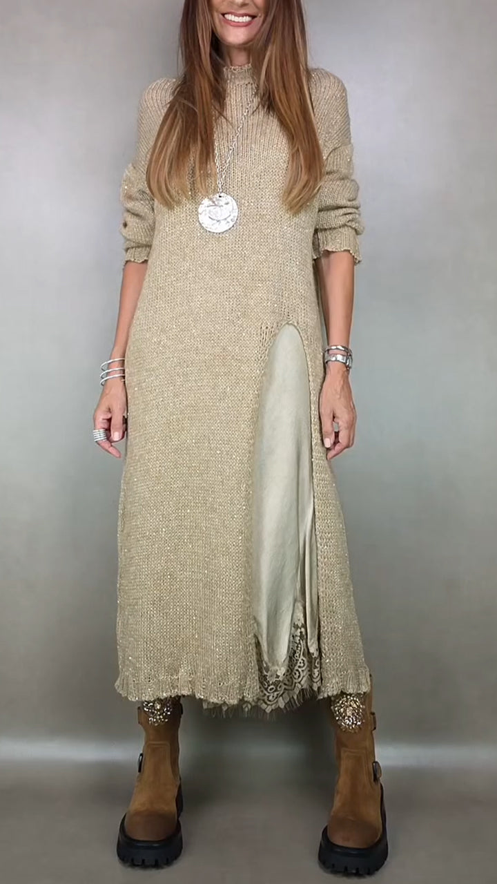 Anarise - שמלת מקסי אלגנטית יומיומית