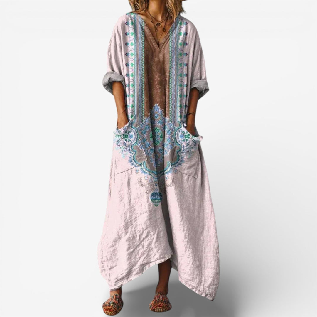 Azenelle - שמלת מקסי קז'ואל אופנתית