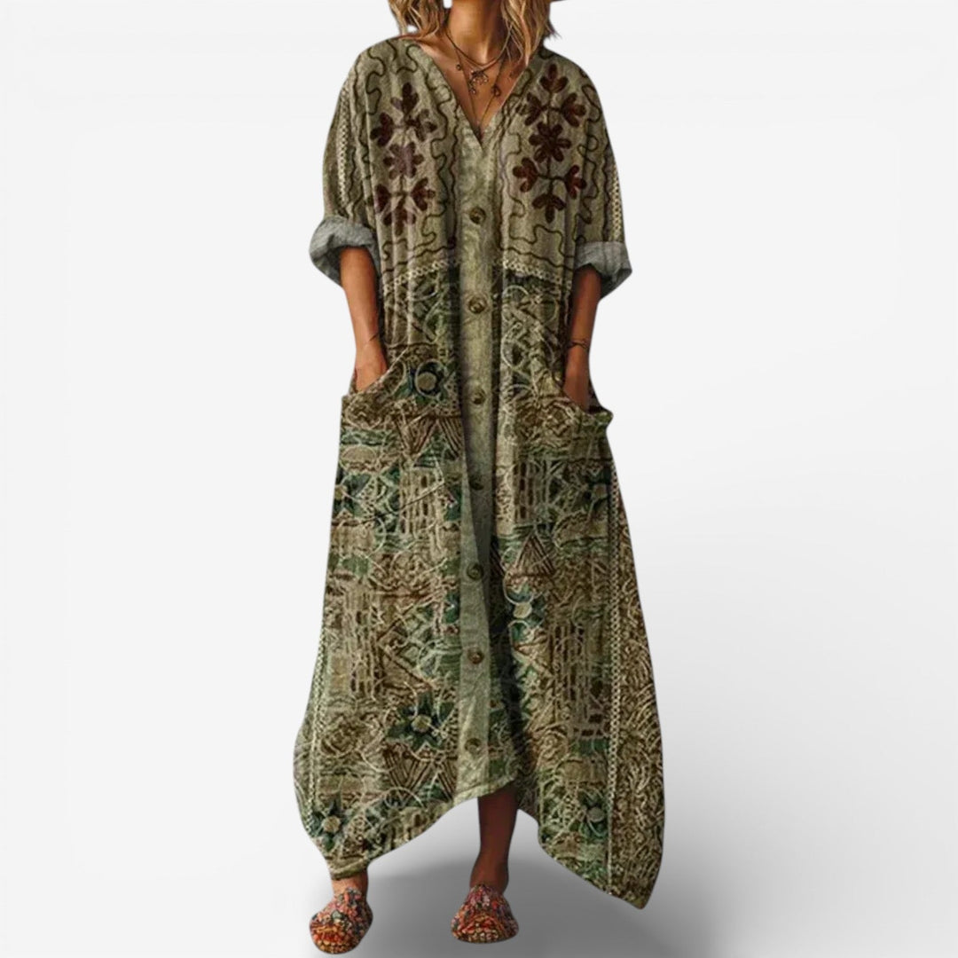 Azenelle - שמלת מקסי קז'ואל אופנתית