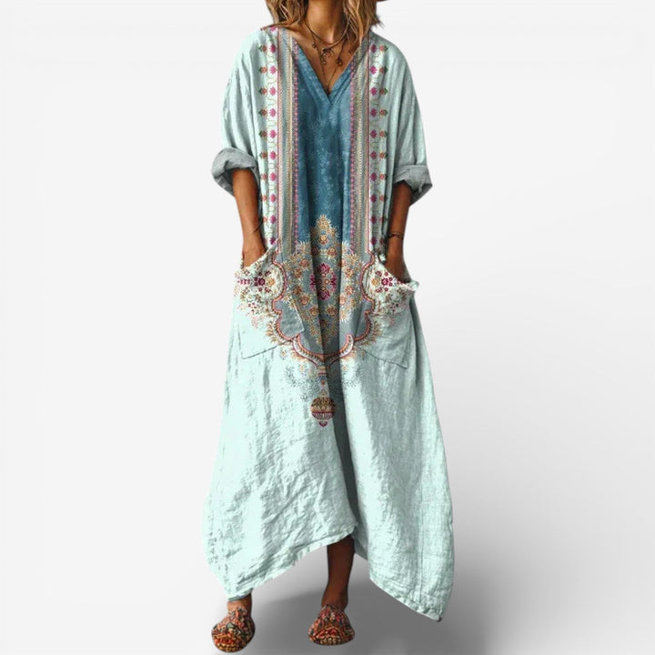 Azenelle - שמלת מקסי קז'ואל אופנתית